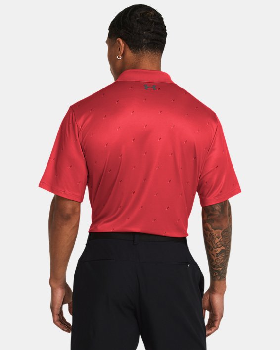 Men's UA Matchplay Printed Polo, Red, pdpMainDesktop image number 1